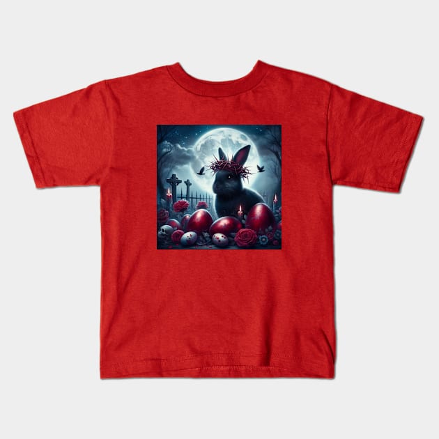 Dark Easter Kids T-Shirt by AlmostMaybeNever